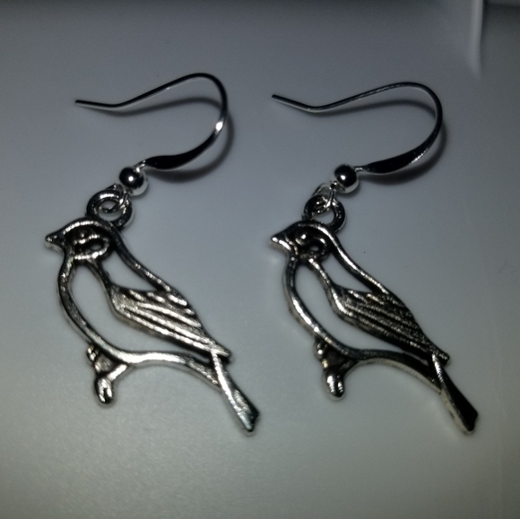 NEW Nature Bird Tibetan Silver Earrings - Picture 1 of 4